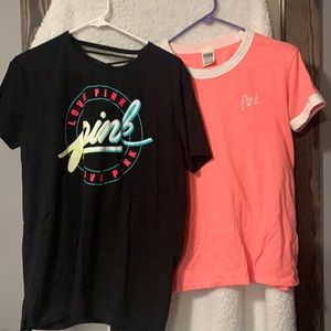 Lot of 2 PINK tees